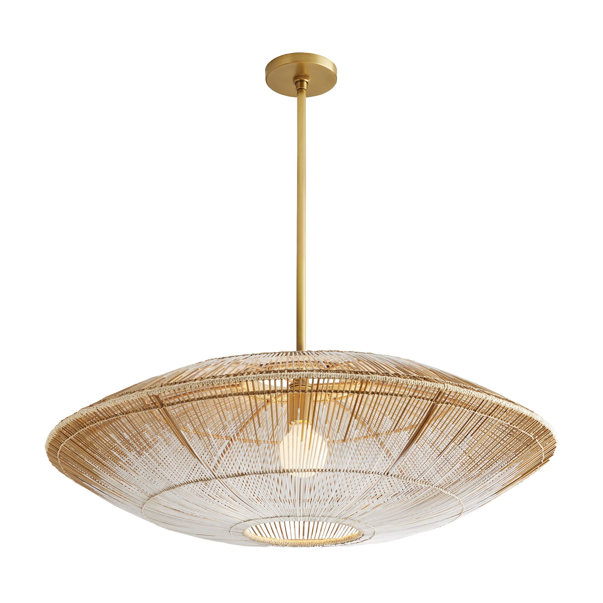 45625 - Hadya Pendant - White Ombre Coco Mid Rid, Antique Brass