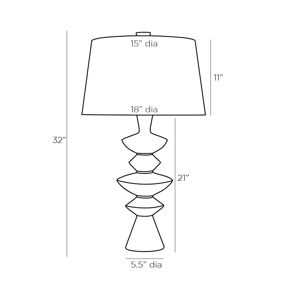 49227-152 - Jillian Lamp - White Glass Stone