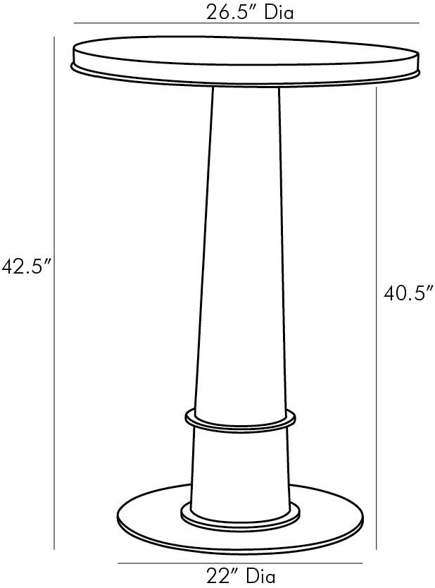 6059 - Kamile Pub Table - Smoke