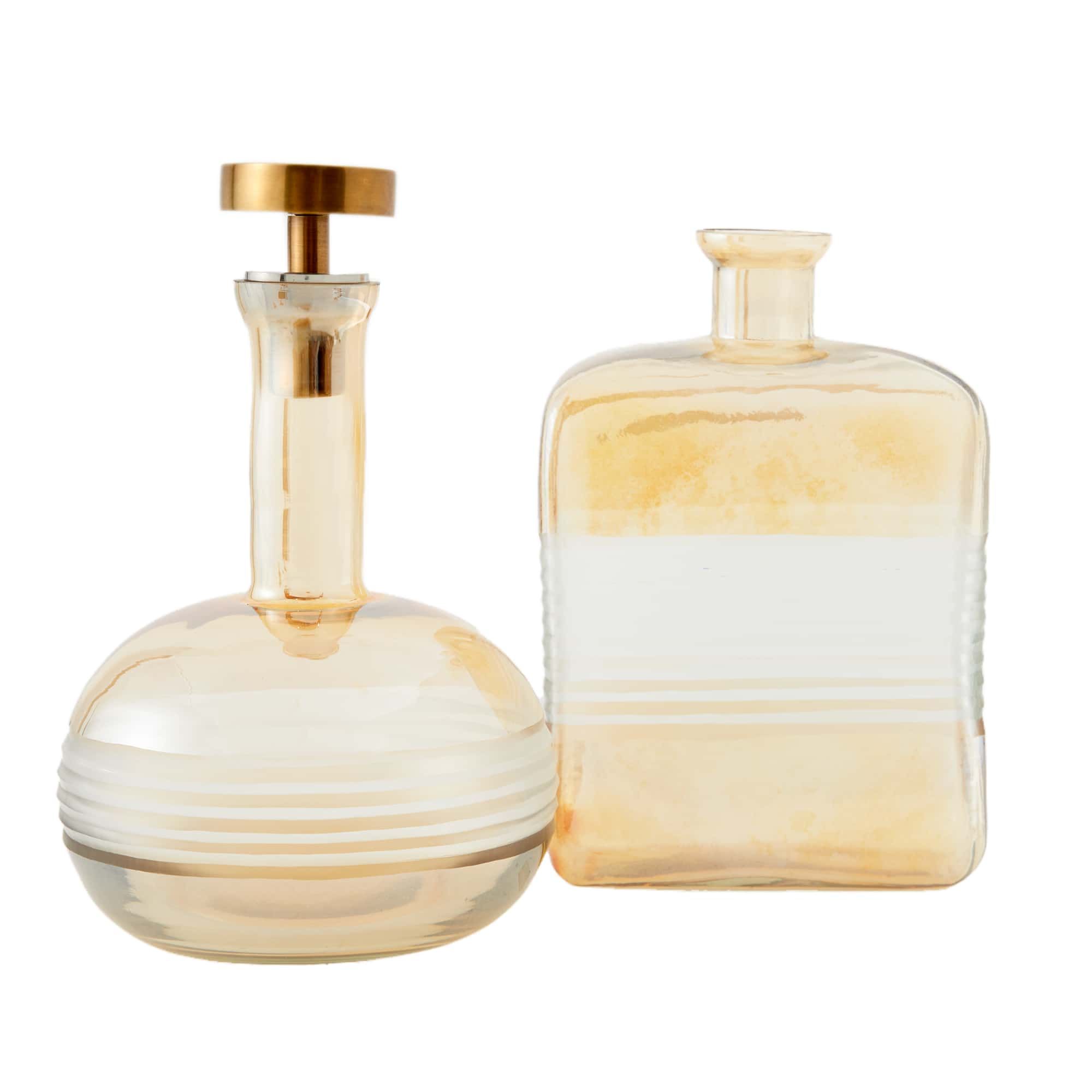 6954 - Pattinson Decanters, Set of 2 - Amber Luster