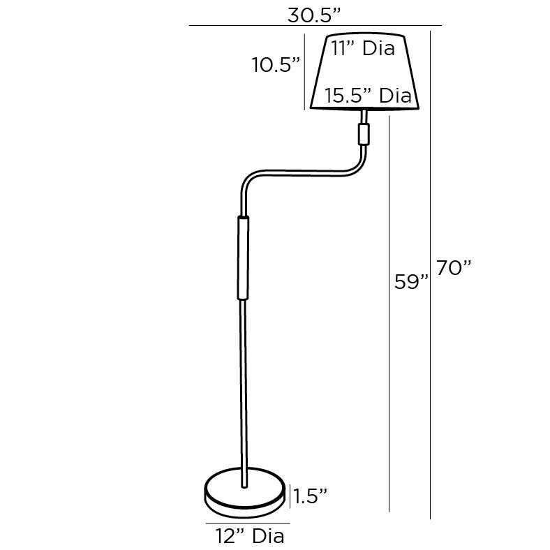 79845-710 - Simpson Floor Lamp - Antique Brass