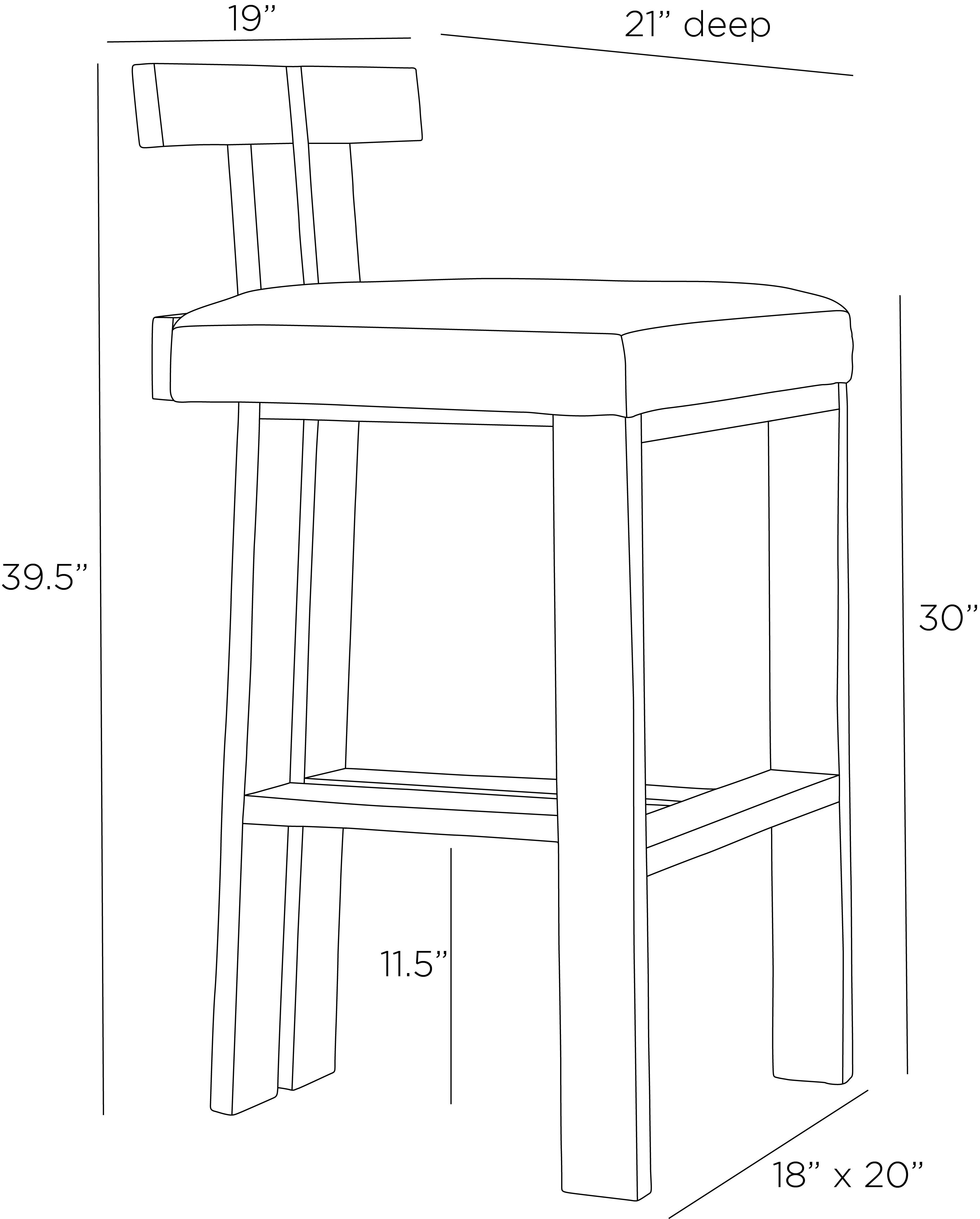 FSI14 - Enola Bar Stool - Natural Linen