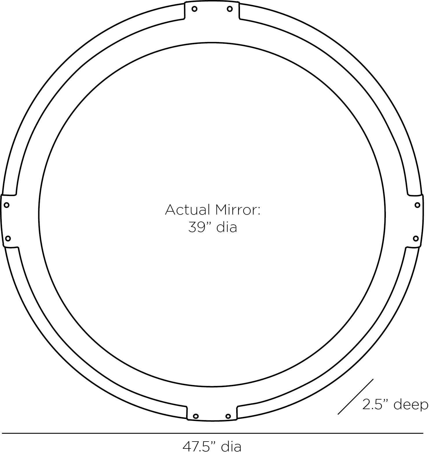 WMI31 - Asmara Mirror - Antique Brass