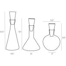 4633 Oaklee Decanters Set of 3 Product Line Drawing