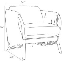 5613 Strata Lounge Chair Product Line Drawing