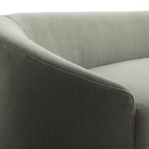 8032 Turner Sofa Sharkskin Velvet Grey Ash Side View