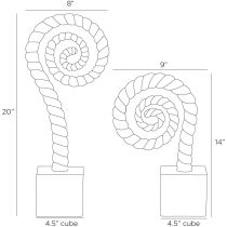 ASC28 Gully Sculptures, Set of 2 Product Line Drawing