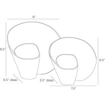 ASI06 Demarco Sculptures, Set of 2 Product Line Drawing