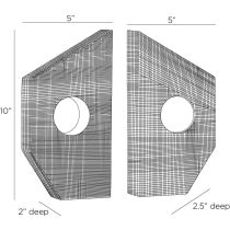 ATI07 Garrick Bookends, Set of 2 Product Line Drawing