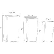 AVC13 Fisher Vases, Set of 3 Product Line Drawing