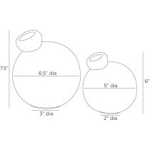 AVE01 Gracie Vases, Set of 2 Product Line Drawing