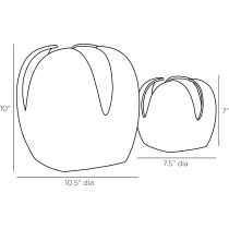 AVE03 Amal Vases, Set of 2 Product Line Drawing