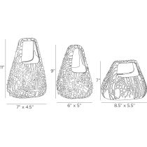 AVE10 Hedda Vases, Set of 3 Product Line Drawing