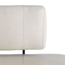 DB8003 Tuck Bench Ivory Leather Back View 