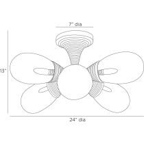 DFC15 Giselle Flush Mount Product Line Drawing