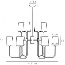 DLC19 Bedford Chandelier Product Line Drawing