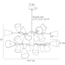 DLC24 Delaware Chandelier Product Line Drawing