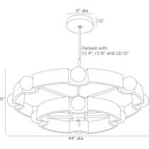 DLC29 Hans Chandelier Product Line Drawing