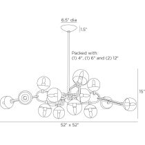 DLC30 Hadly Chandelier Product Line Drawing