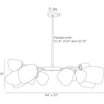 DLC34 Grozny Chandelier Product Line Drawing