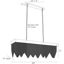 DLI03 Heiress Linear Chandelier Product Line Drawing