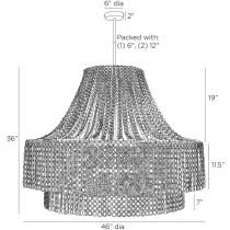 DLS10 Hannie Large Chandelier Product Line Drawing