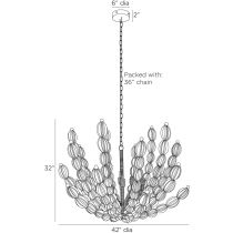 DLS12 Indi Large Chandelier Product Line Drawing