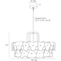 DMI15 Cascade Chandelier Product Line Drawing