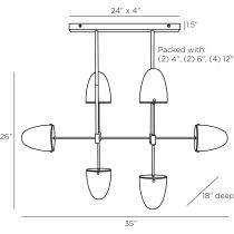 DRC06 Alazani Chandelier Product Line Drawing
