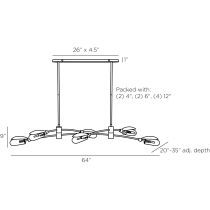DRC07 Ximena Chandelier Product Line Drawing