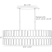 DRC10 Sinclair Oval Chandelier Product Line Drawing