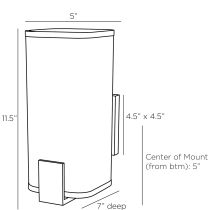 DWC03 Braxton Sconce Product Line Drawing