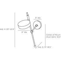 DWC24 Adesso Sconce Product Line Drawing