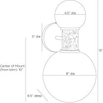 DWC29 Cheyanne Sconce Product Line Drawing