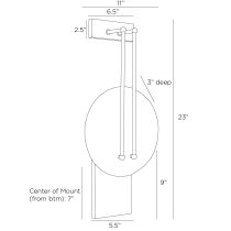 DWC30 Clover Sconce Product Line Drawing