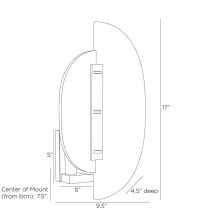 DWC32 Kianna Sconce Product Line Drawing