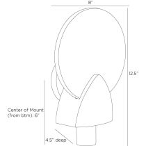 DWC37 Edwin Sconce Product Line Drawing