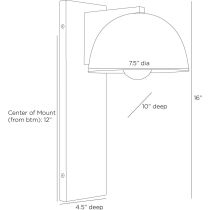 DWC40 Ennis Outdoor Sconce Product Line Drawing