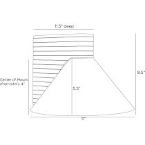 DWC41 Chadwick Outdoor Sconce Product Line Drawing