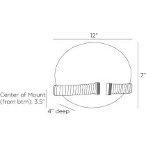 DWC46 Fresno Sconce Product Line Drawing