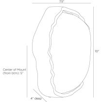 DWC48 Grace Sconce Product Line Drawing