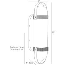 DWC52 Flemming Sconce Product Line Drawing