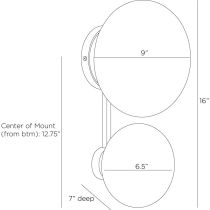 DWC54 Greensboro Sconce Product Line Drawing