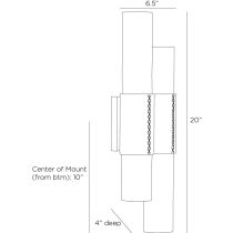 DWC55 Huntington Sconce Product Line Drawing