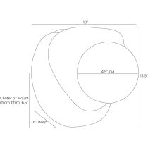 DWC57 Freeney Sconce Product Line Drawing