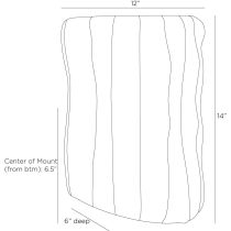 DWC58 Famoso Sconce Product Line Drawing