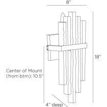 DWC59 Fairfax Sconce Product Line Drawing