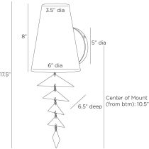 DWI14 Ellie Sconce Product Line Drawing