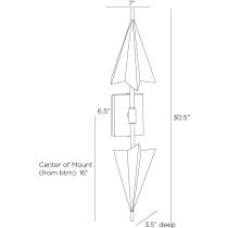 DWI17 Canary Sconce Product Line Drawing