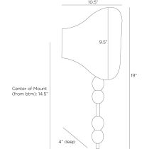 DWI22 Flannery Sconce Product Line Drawing